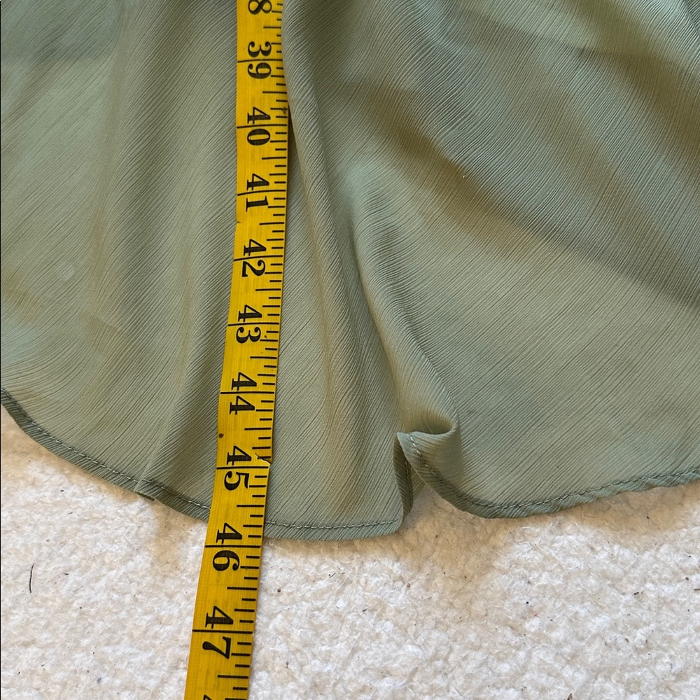 Unbranded chiffonAsymmetrical Wrap Midi Dress in Sage Green Women’s 2X Party - Picture 8 of 9